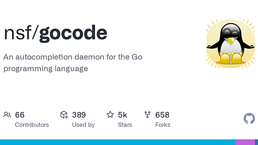 GitHub - nsf/gocode: An autocompletion daemon for the Go programming language