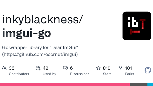 GitHub - inkyblackness/imgui-go: Go wrapper library for "Dear ImGui" (https://github.com/ocornut/imgui)