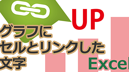 Excelグラフにセルとリンクした文字を入れる