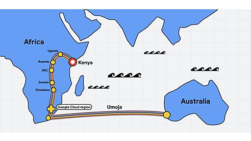 Google、アフリカとオーストラリアをつなぐ史上初の海底ケーブル