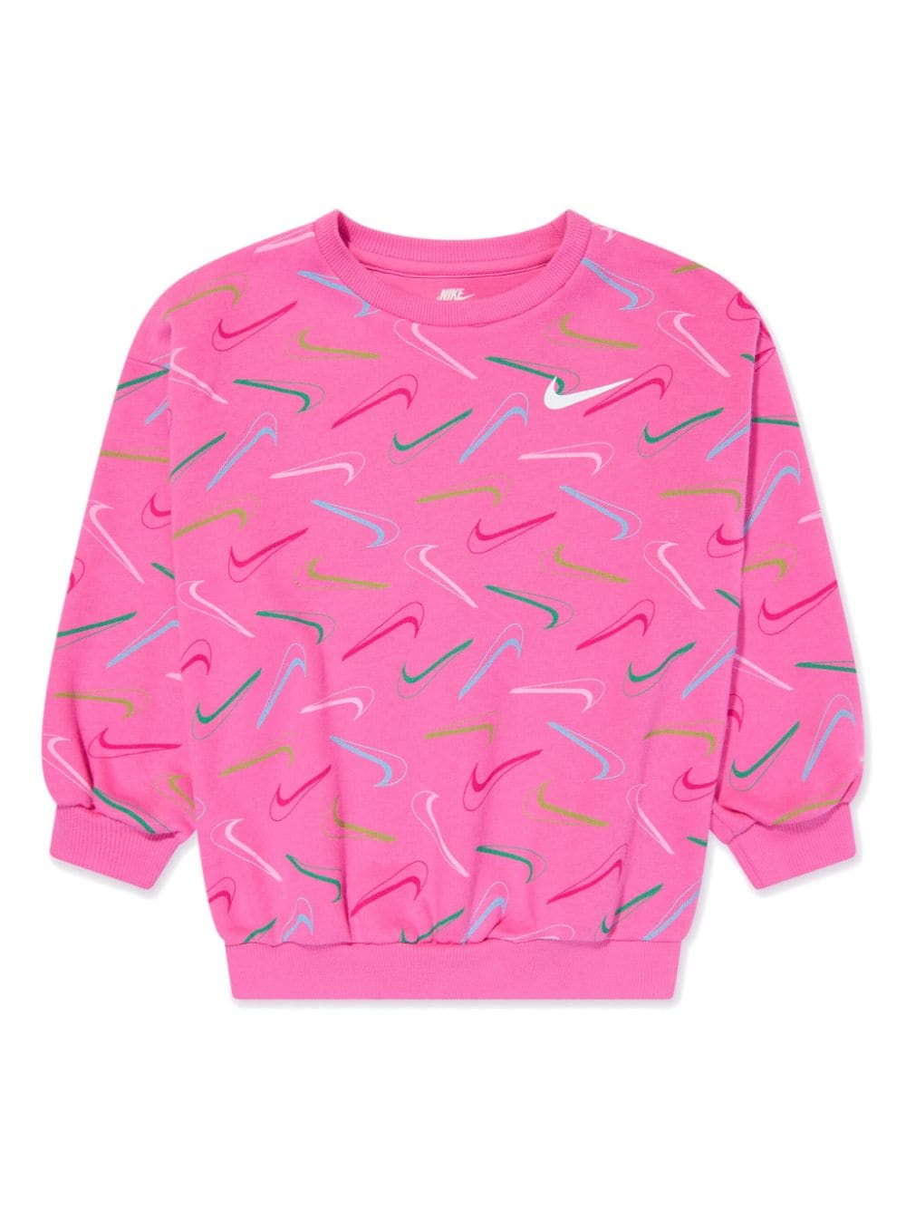 Nike Kids' Girls Pink Cotton Swoosh Sweatshirt