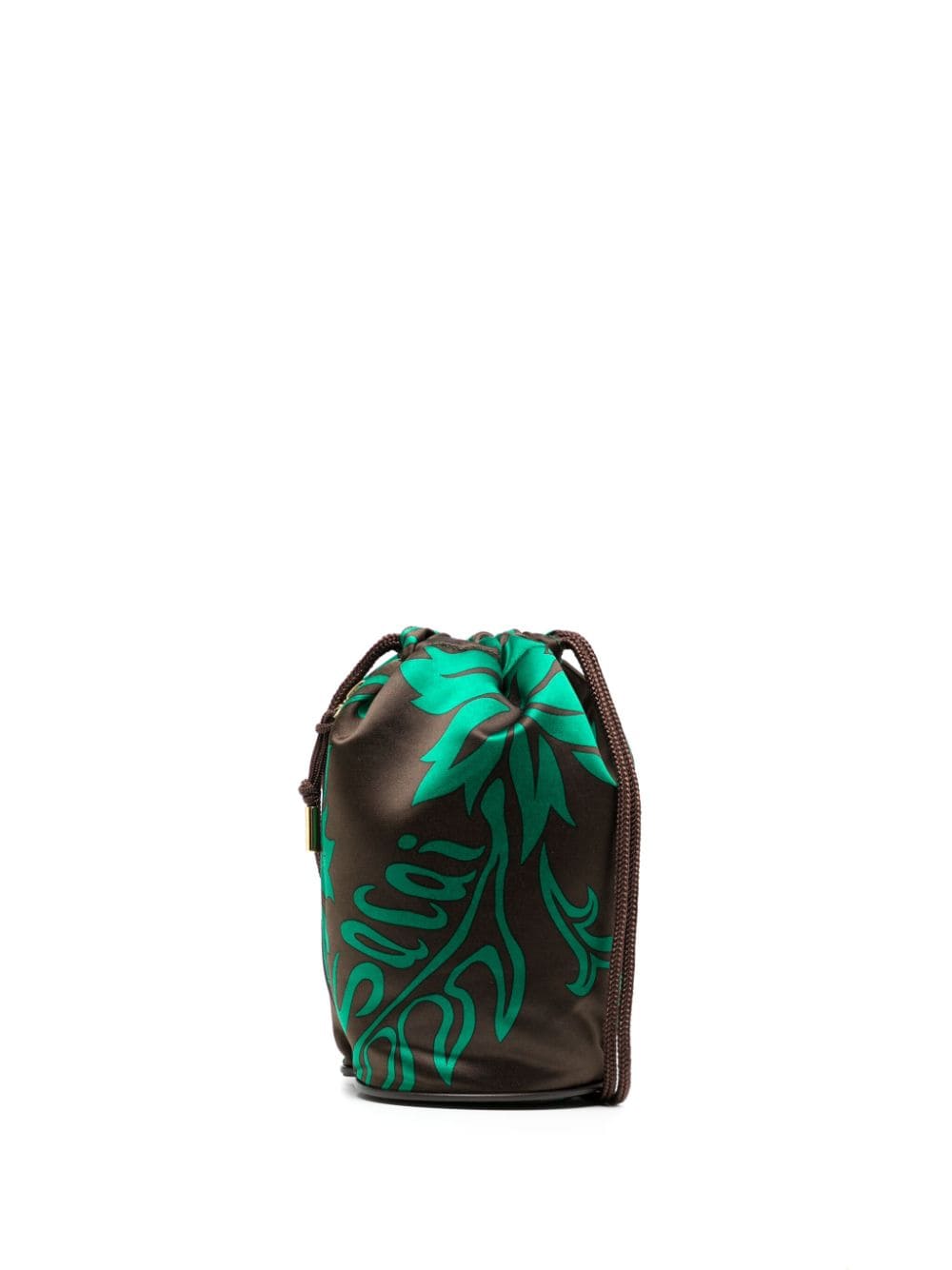 Sacai Floral-print Bucket Bag In Brown