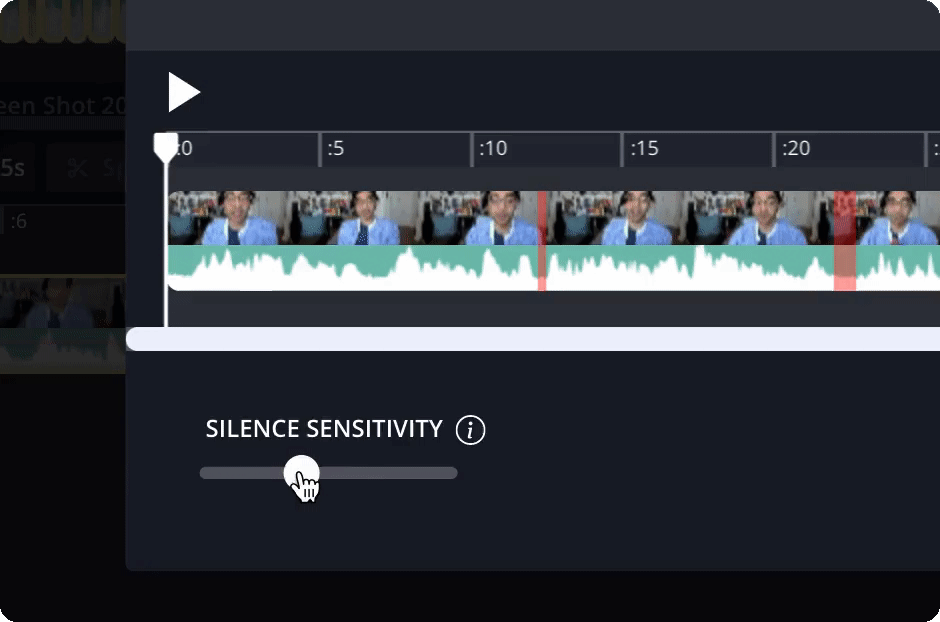 Screenshot of silence sensitivity