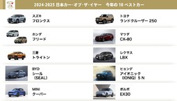 日本カー・オブ・ザ・イヤー 2024-2025「10ベストカー」を発表！ 最終選考会は12月5日に開催