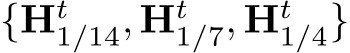  {Ht1/14, Ht1/7, Ht1/4}