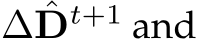  ∆ ˆDt+1 and