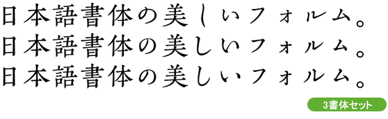 正調明朝体 金陵M Combination3