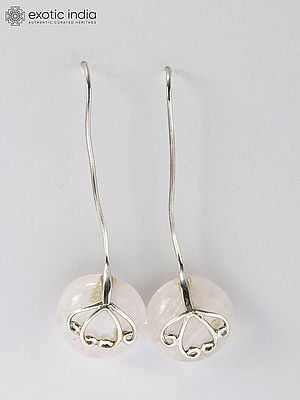 Rose Quartz Hook Earrings