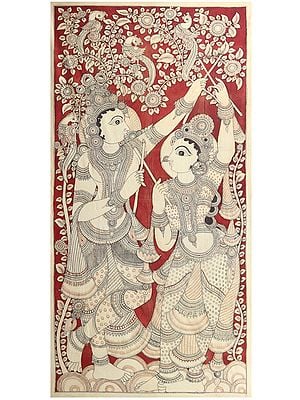 Dancing Radha Krishna | Kalamkari Painting