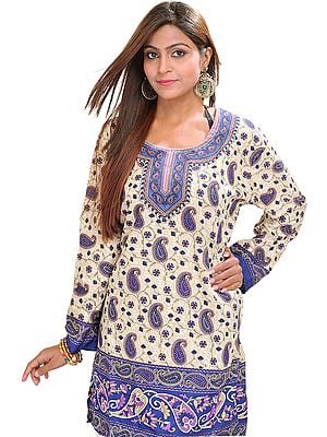 Casual Kurti with Printed Paisleys