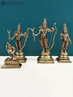 14" Rama Durbar Idol in Brass | Handmade