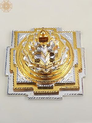 Sacred Multi-pyramid Brass Maha Meru Shri Yantra