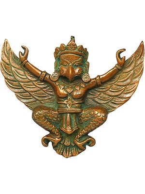 5" Small Wall Hanging Garuda Statue in Brass | Handmade | Made in India