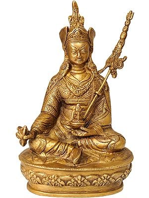 8" Buddhist Deity Padmasambhava Brass Statue - The Second Buddha | Handmade | Made in India