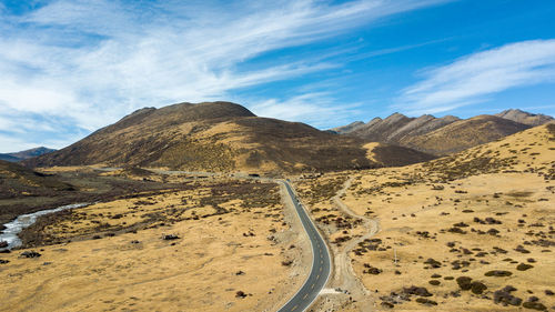 Scenic view of desert against sky