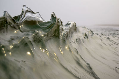 Wave flowing at sea