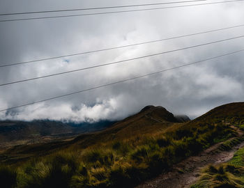 Low angle view of mountain against sky