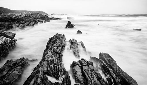 Rock formations at coast