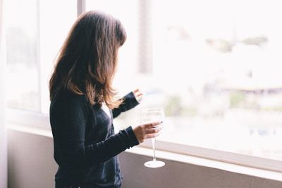 Woman looking at camera