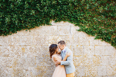 Couple standing outdoors