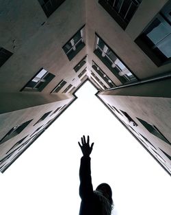 Low angle view of statue against clear sky