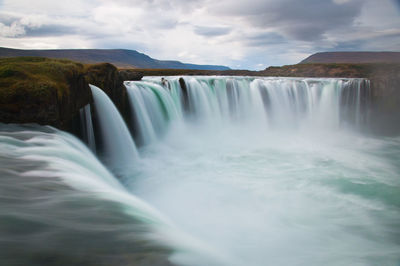 Scenic view of waterfall