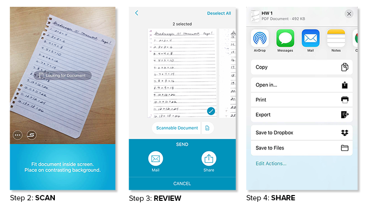 How to use Scannable on iOS devices to scan written work