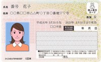 This file image shows a My Number card sample.