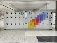 A "Multiecube" locker cabinet is seen at JR Tokyo Station in this photo provided by East Japan Railway Co.