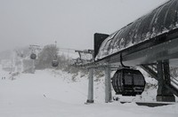 The Ace Gondola, a 10-passenger gondola newly put into operation this season, is seen at Niseko Tokyu Grand Hirafu resort in the town of Kutchan, Hokkaido, on Nov. 29, 2024. All cabins are equipped with Wi-Fi and seat heaters. (Mainichi/Mitsuko Imai)