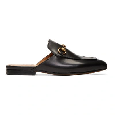 Gucci Black Princetown Slippers