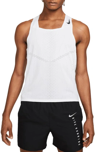 Nike Dri-fit Advanced Aeroswift Racing Tank In White