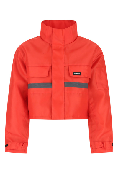 Vetements Red Polyester Padded Jacket  Red  Uomo S