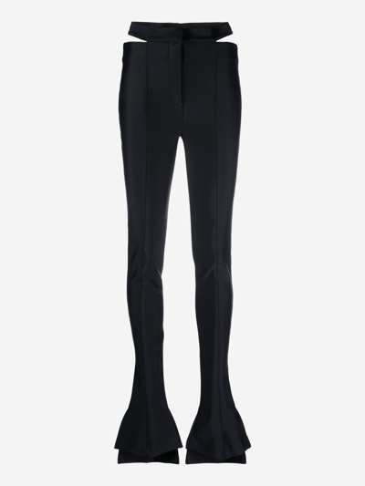 Mugler Cut-out Pants In Black