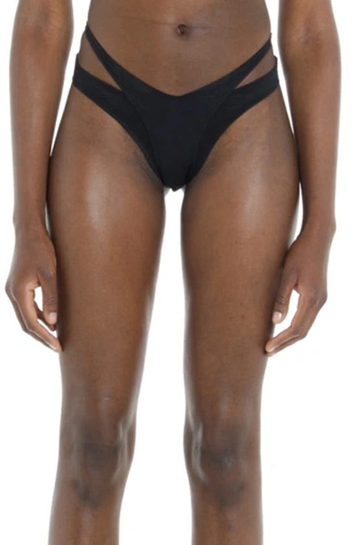 Mugler Cutout Bikini Bottoms In Black