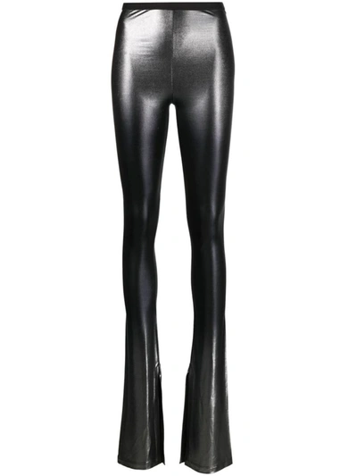 Rick Owens Carmen Jersey Flared Leggings In Silver