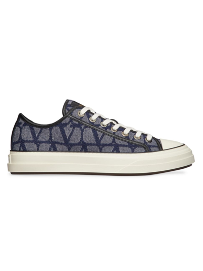 Valentino Garavani Toile Iconographe Totaloop Denim-effect Sneakers