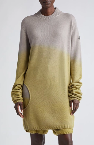 Rick Owens Womens Acid Degrade X Moncler Subhuman Gradient-pattern Cashmere Knitted Jumper