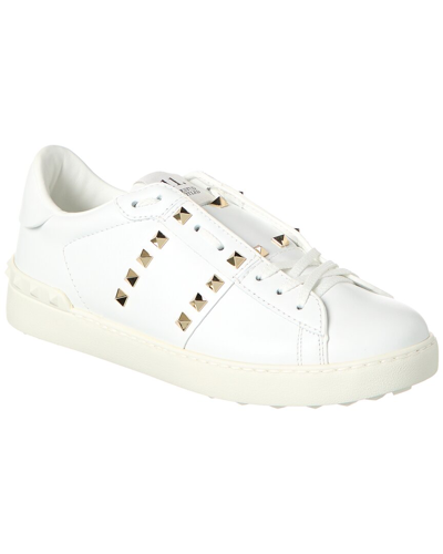 Valentino Garavani Open Rockstud Untitled Sneaker In White