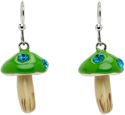 Marni Ssense Exclusive Green Mushroom Earrings