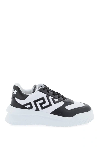 Versace Greca Odissea Sneakers In Black,white