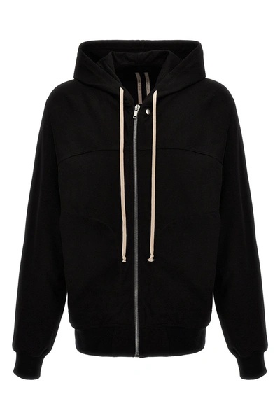 Rick Owens Windbreaker Hoodie In Black