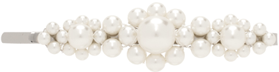 Simone Rocha Large Flower Hair Clip In Pearl