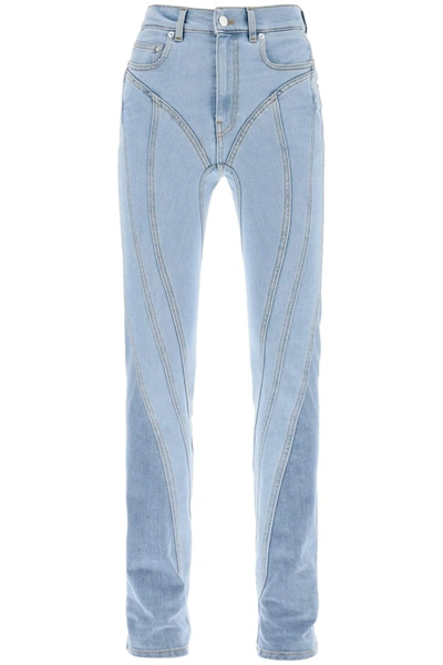 Mugler Spiral Skinny Jeans In Mixed Colours