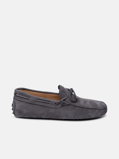 Tod's Grey Suede Loafers