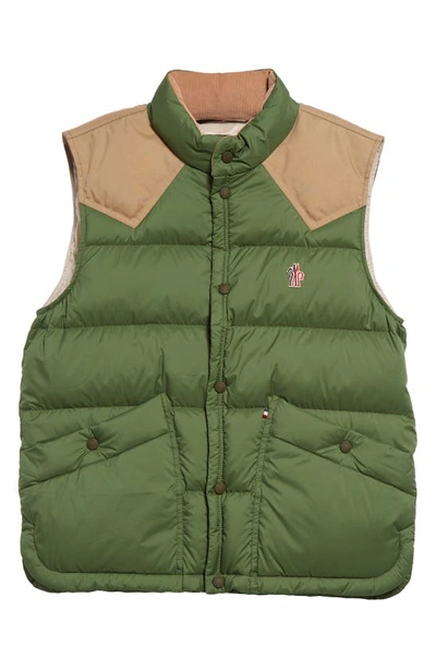 Moncler Veny Down Vest Green In Vert