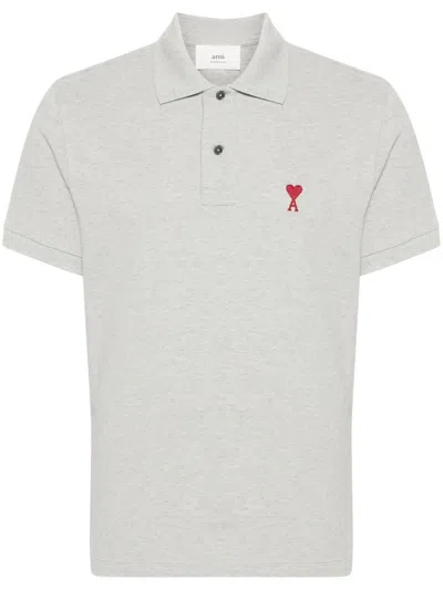 Ami Alexandre Mattiussi Ami Paris T-shirts And Polos In 0951 Heather Ash Grey