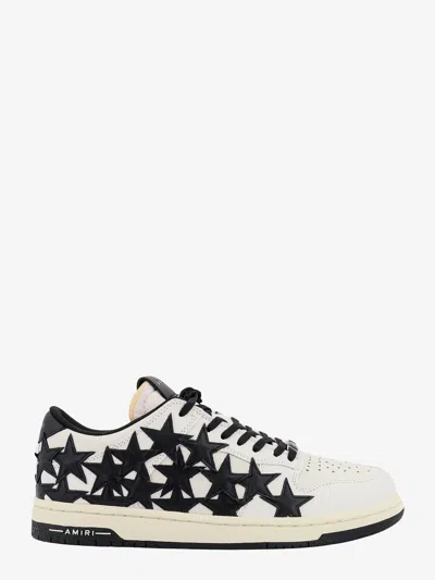 Amiri Stars Brand-embossed Low-top Leather Trainers In Black