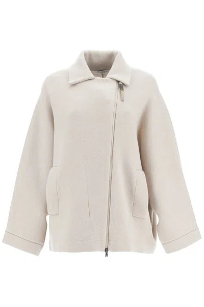 Brunello Cucinelli Cashmere Coat In Beige