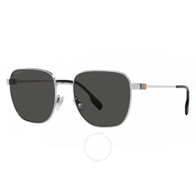 Burberry Drew Dark Grey Square Men's Sunglasses Be3142 100587 55 In Black